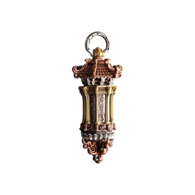 Chinese Pagoda Talisman Keychain Taoist Lucky Pendantt, Oriental Blessing Amulet Gift