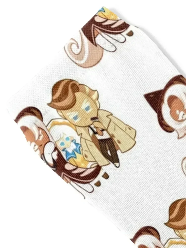 Latte + Creampuff + Almond Cookie Socks heated hiking snow sheer Socks For Men Women's