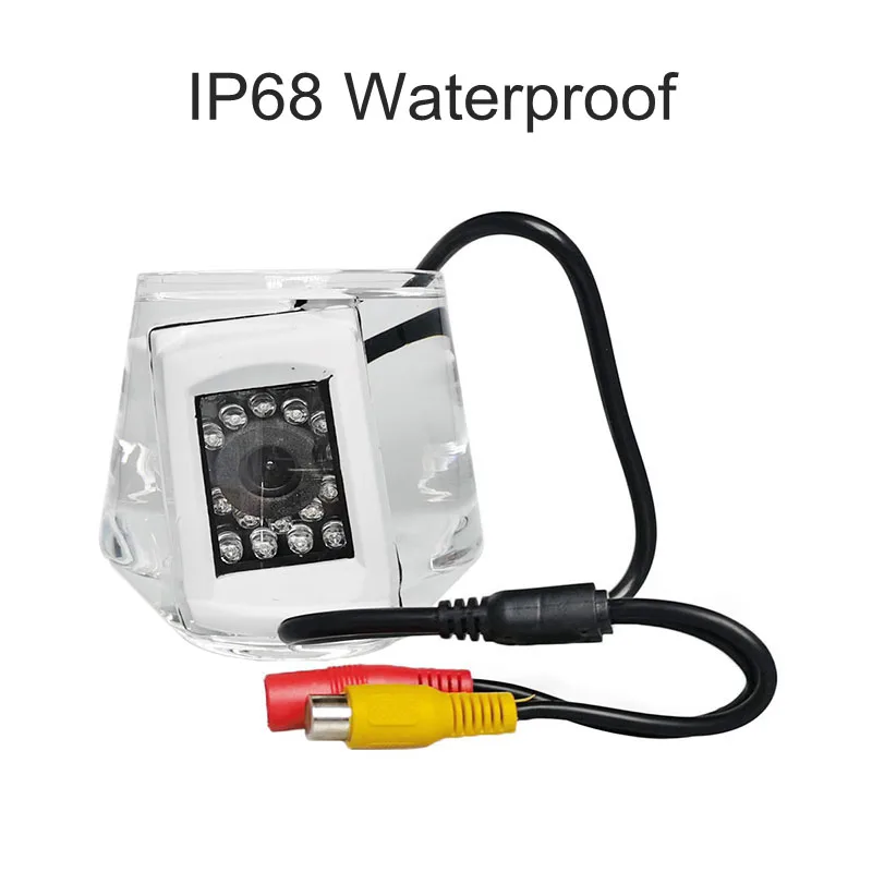 DIYKIT 4PIN RCA HD CCD IR للرؤية الليلية سيارة الرؤية الخلفية عكس كاميرا لموقف السيارات لشاحنة فان حافلة شاحنة بيضاء