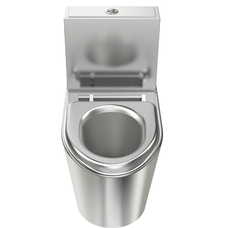 

304 stainless steel toilet, prison thickened with water tank flush toilet, stainless steel toilet