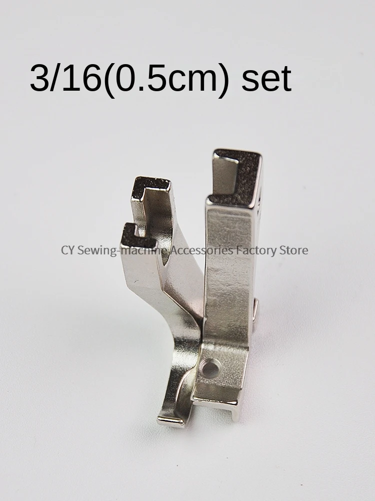 1PCS 1/16 3/32 1/8 3/16 1/4 Installing Zipper Presser Foot Sofa Leather Cushion Steel Feet for Computer Synchronous Dy Machine