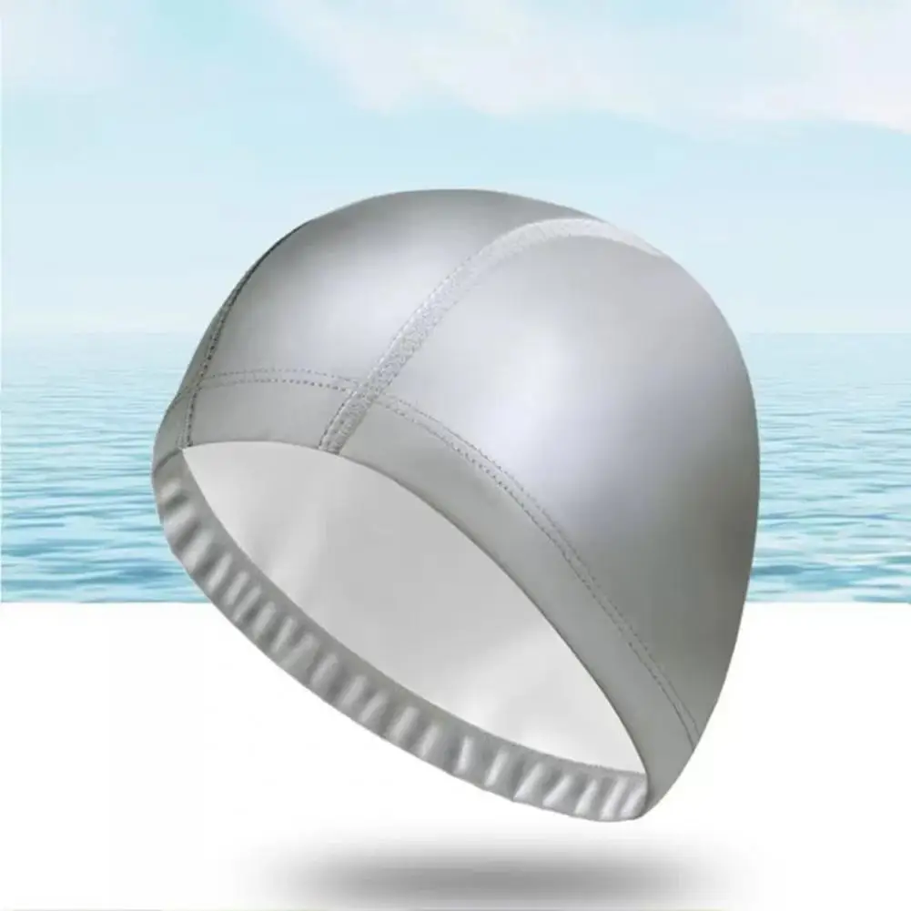 Lightweight Swimming Cap 2pcs Adult Swim Caps Set Water-resistant Elastic Swimming Hats Breathable Long Short Hair Pool for Men