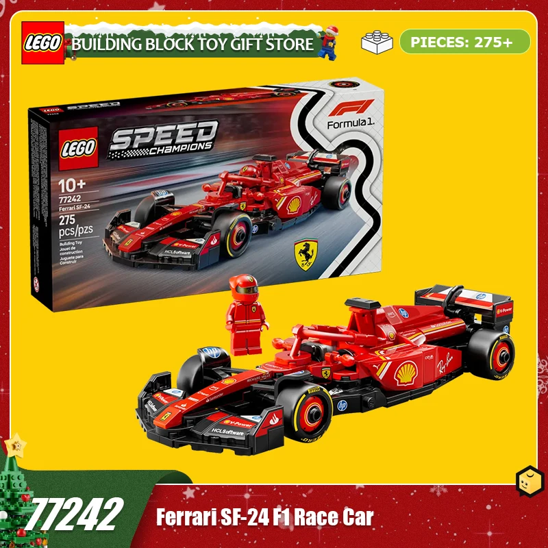 レゴ-クリスマス-セレブレーション-77242-フェラーリ-sf-24-f1-レーシングカー-子供のおもちゃ-クリスマスギフト