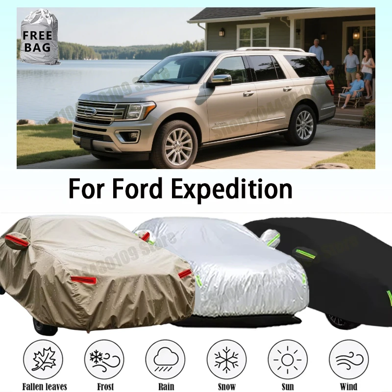 

For Ford Expedition Waterproof Outdoor Protection Covers Snow Sunshade Waterproof Dustproof Exterior UV Car Accessories