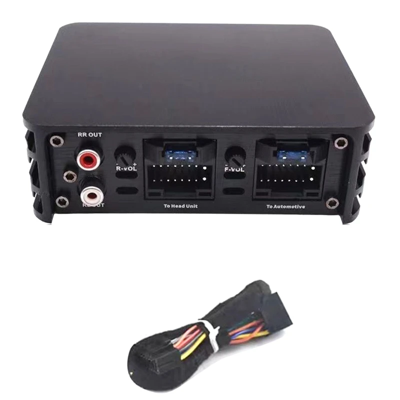 For Car Android Radios Professional DSP Amplifier 4-Way Amplifier Audio Stereo 4X80W High Fidelity Power Black