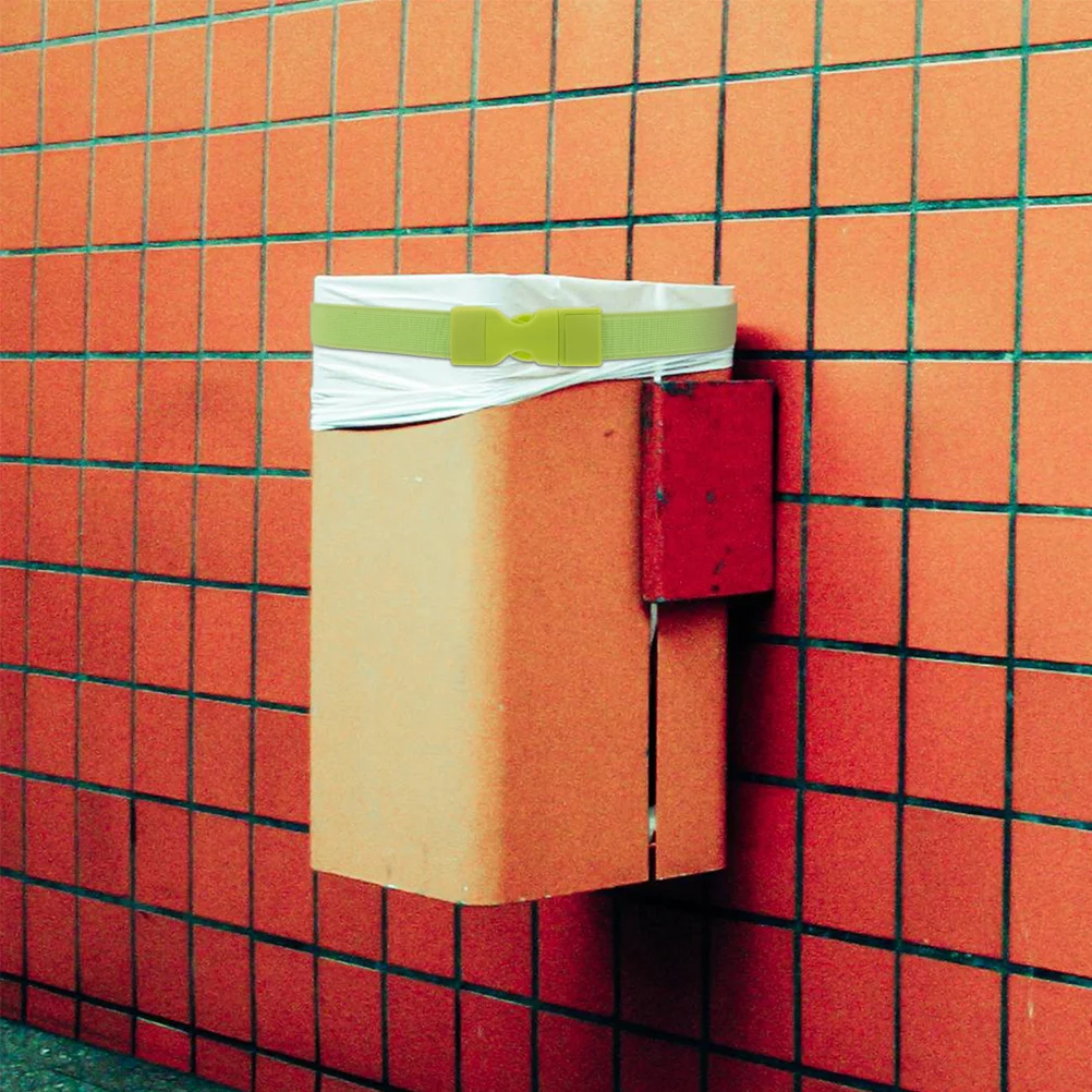 

5Pcs Trash Bag Holder Elastic Band for Bin Fixing Adjustable Garbage Can Bands Waste Container Fastener Fits Various Sizes