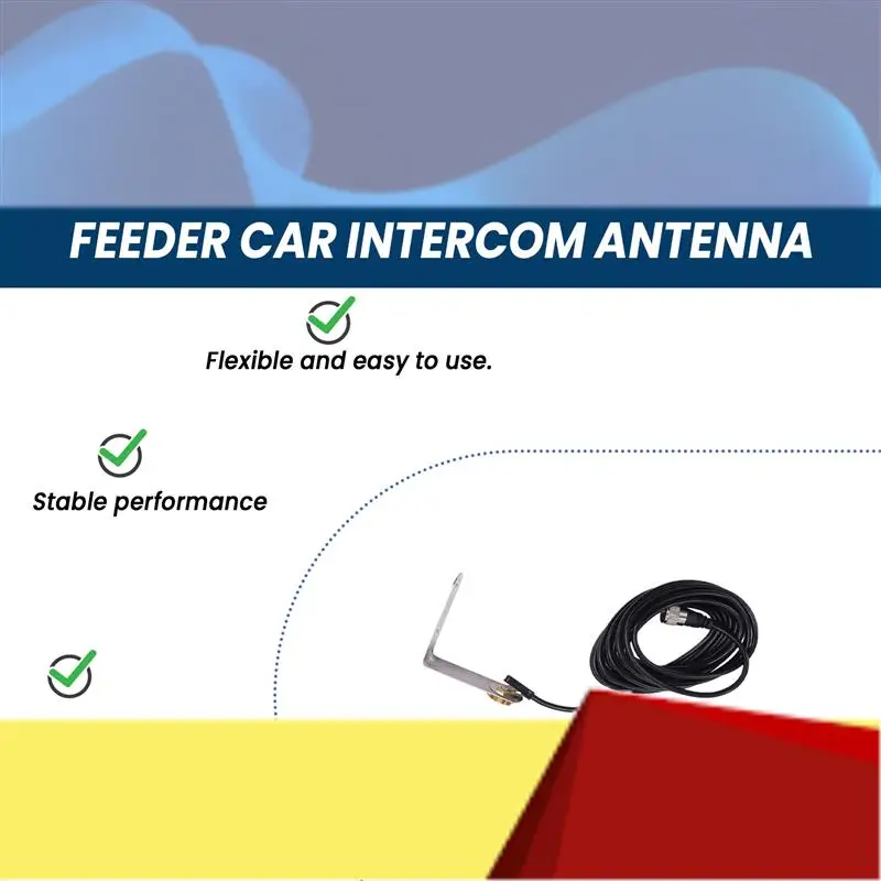 

Car NMO Antenna VHF UHF 144/430Mhz Dual Band High Gain Antenna With RG58 Feeder Cable Car Intercom Antenna-M53K