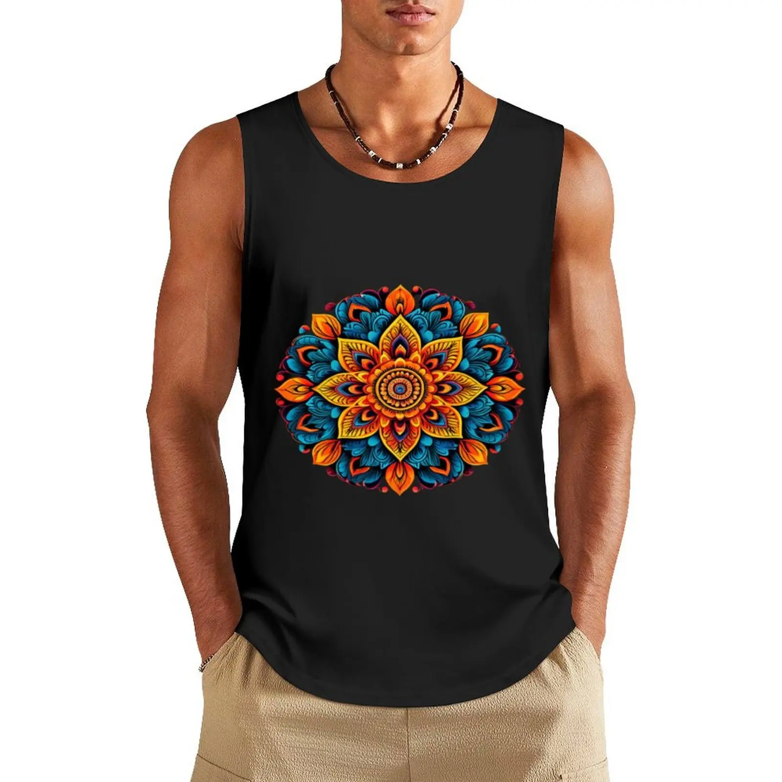 Mandala Brug Tank Top спортивные футболки мужские жилеты для мужчин Мужская спортивная одежда для спортзала спортивная рубашка мужская