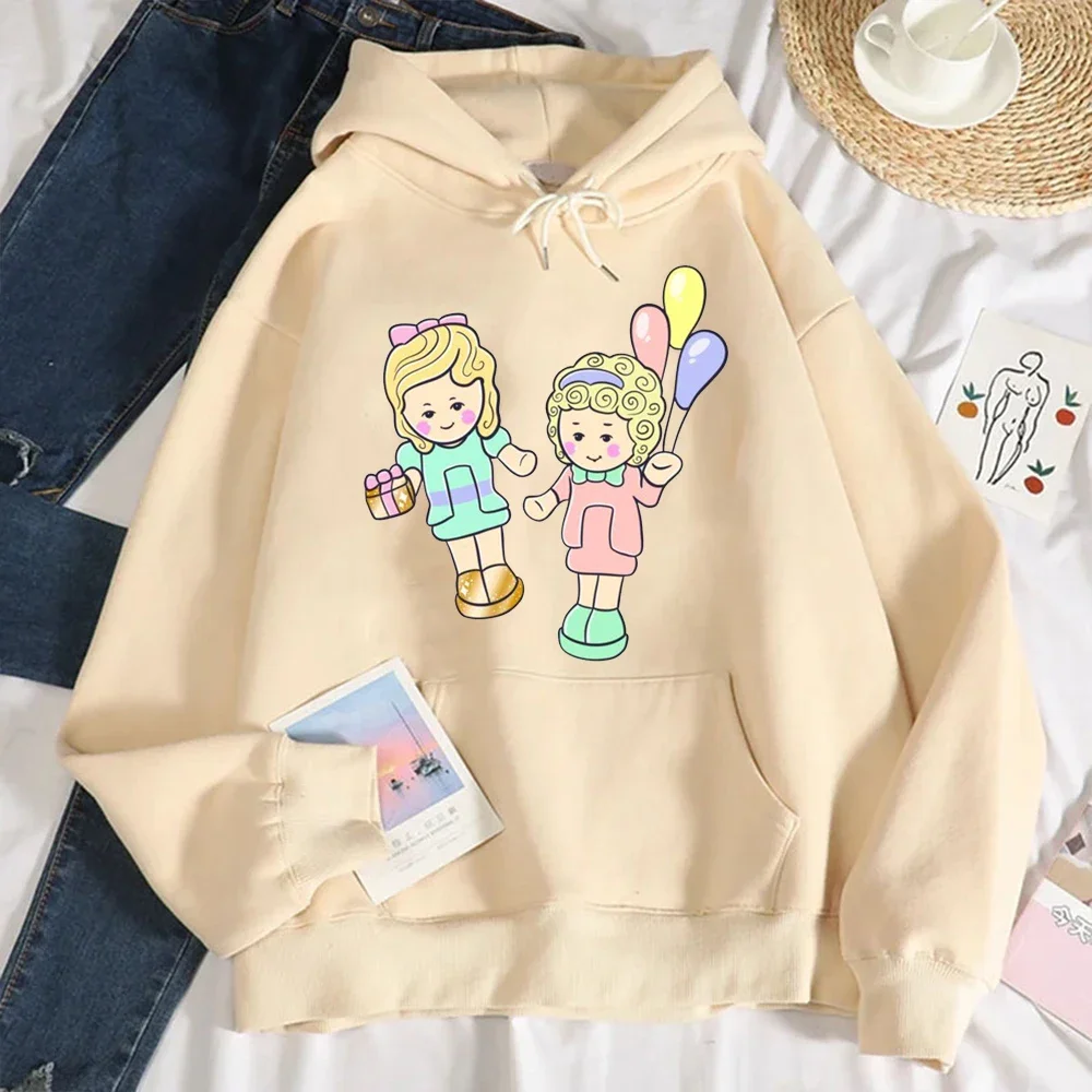 سويت شيرت بقلنسوة مطبوع عليه شخصيات الرسوم المتحركة اللطيفة من Polly Pocket للارتداء اليومي أو النادي الاجتماعي المطبوع #1