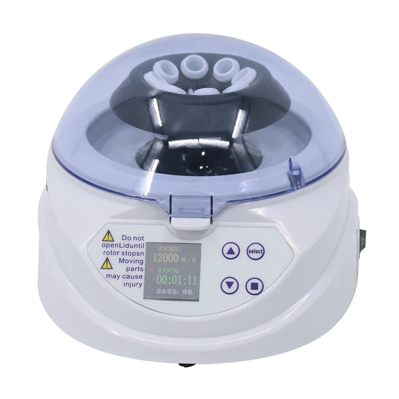Small laboratory centrifuge machine for for microfiltration and quick spin-downs