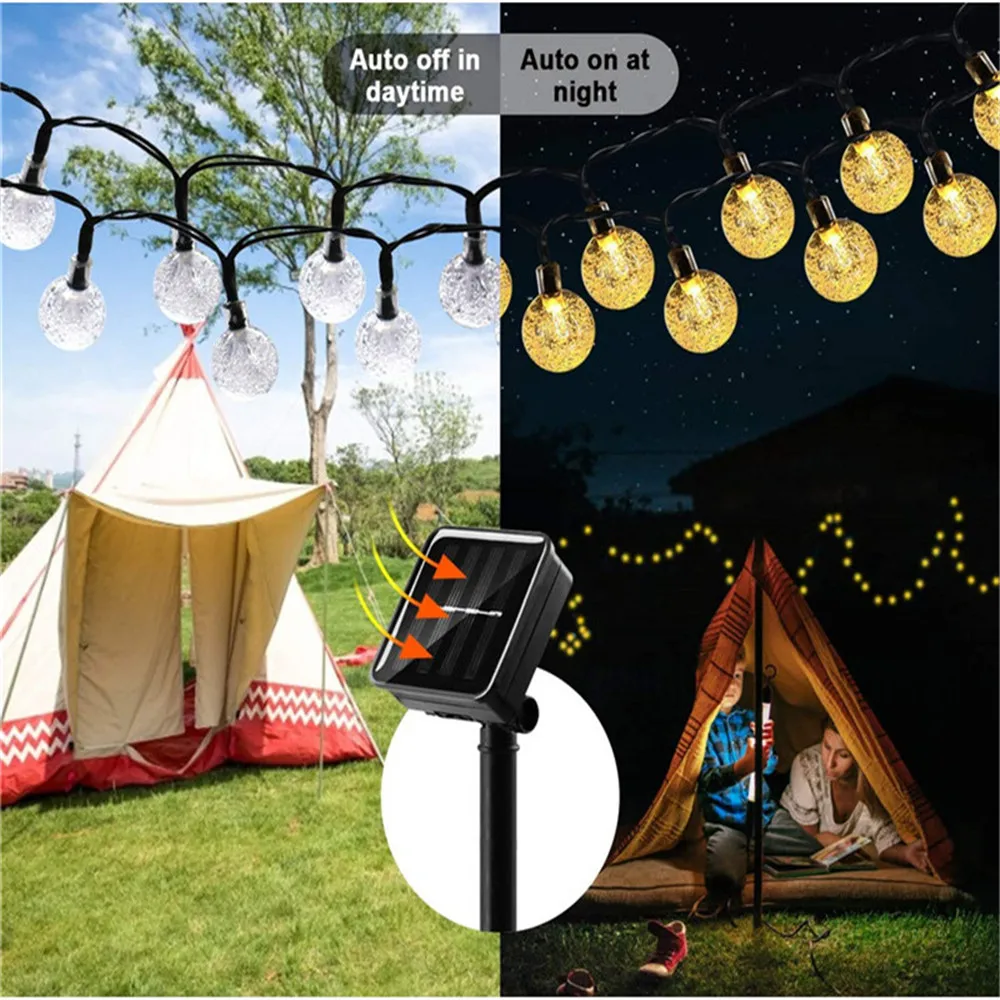 Guirxiété Solaire 200LED Imperméable Conforme à la Norme IP65, 22m, Luminaire Décoratif d'Extérieur, Idéal pour un Jardin, un Mariage ou Noël