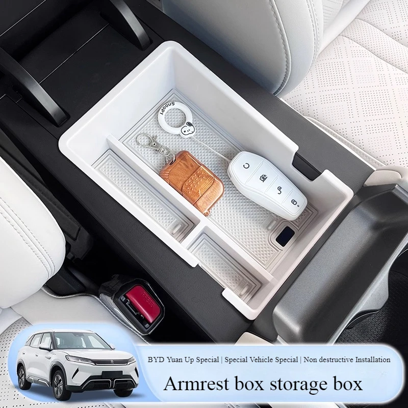 

For BYD Yuan UP 2024 2025 Car Armrest Storage Box Central Control Storage Box Modified Interior Refit Parts Car Accessories