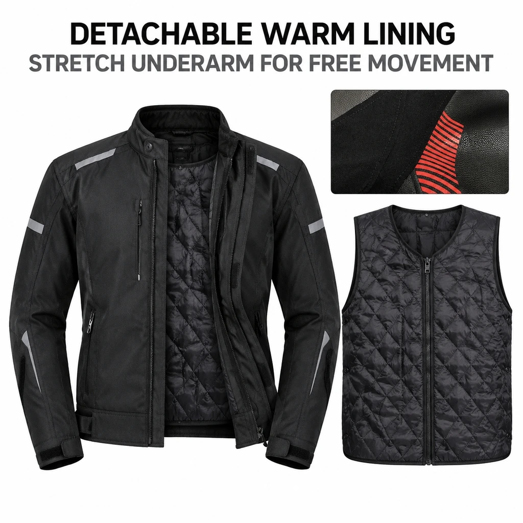 Męska kurtka motocyklowa z eko – Motorcycle Gear For Winter recenzja i cena