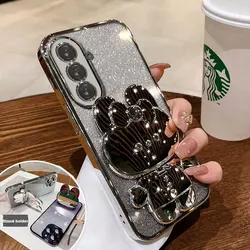 A 34 54 5G Case With Holder,Luxury Glitter Bracket Case for Samsung galaxy A14 A54 A05 A15 A04E A04s A24 Cover Fashion Case A34