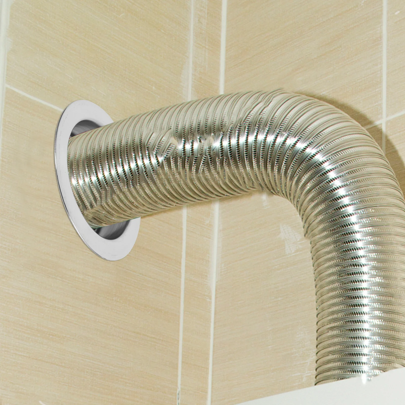 الفولاذ المقاوم للصدأ مكيف الهواء ثقب غطاء جدار حلقة الزخرفية مقاوم للماء دائم للمنزل مكتب صنبور المطبخ #2