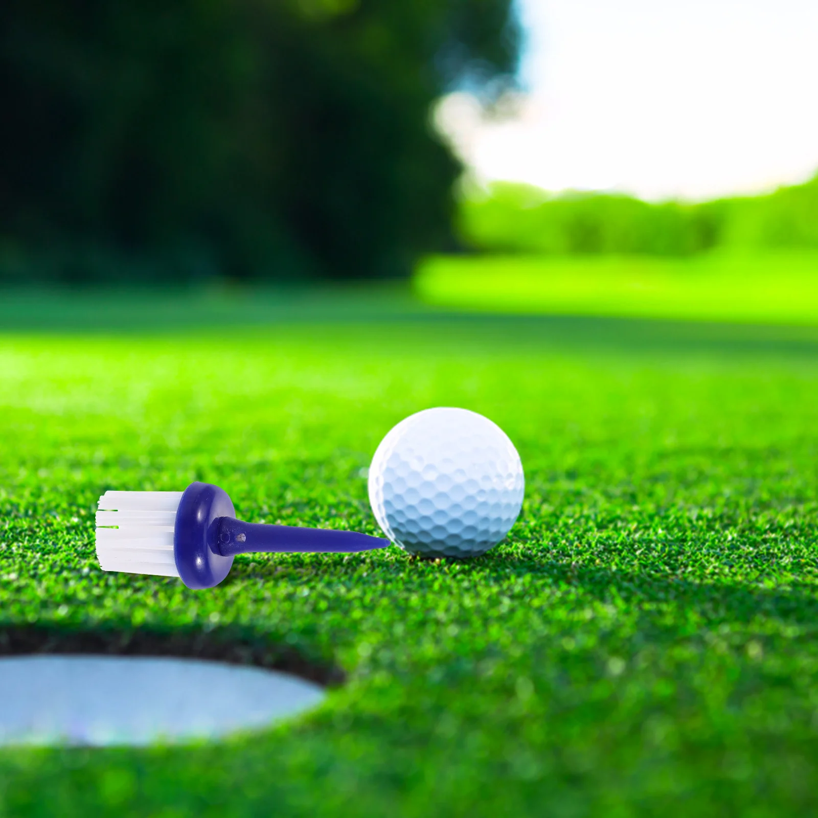 

5Pcs Golf Ball Cleaner Brush Sturdy Reusable Golf Tees Holder for Consistent Tee Depth Lightweight Golfing Accessories Set