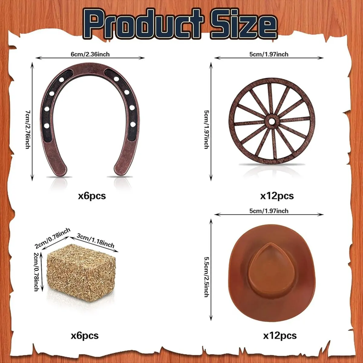 aima-36-pecas-decoracoes-de-festa-western-mini-ferraduras-chapeus-de-cowboy-marrons-rodas-e-fardos-de-feno-ideais-para-arte