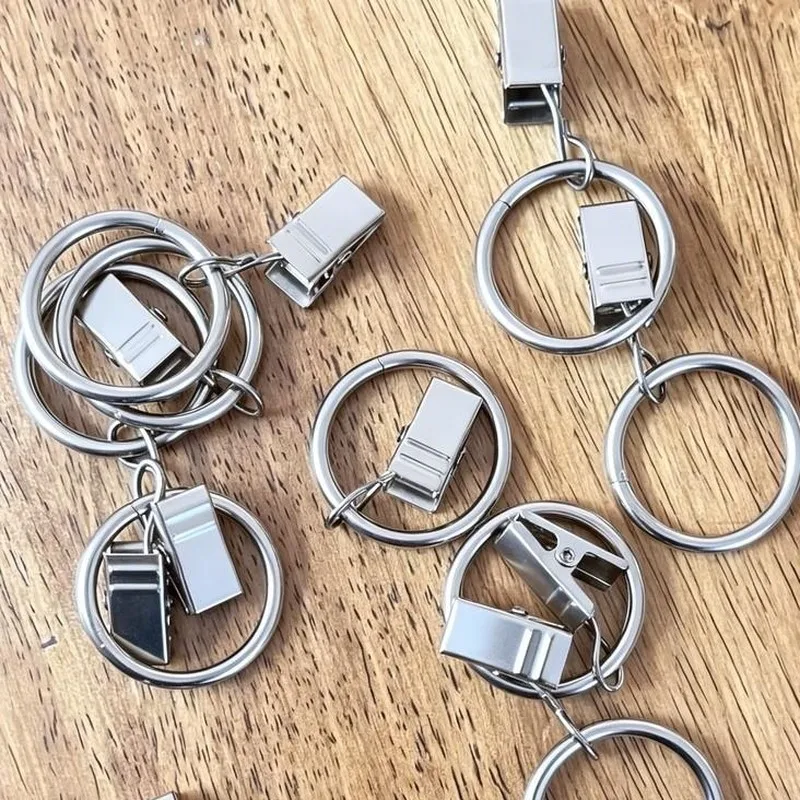 Sturdy Metal Ring 25mm Curtain Clip Rings 46 pcs, perfect for Bedroom Window Curtains, Rust Resistant Finish view 5