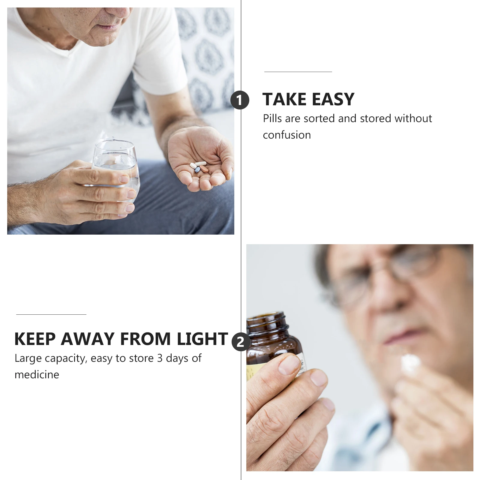 

Weekly Pill Organizer Daily Case Box Plastic Portable Medicine Storage Container Large Capacity Pill Organizer