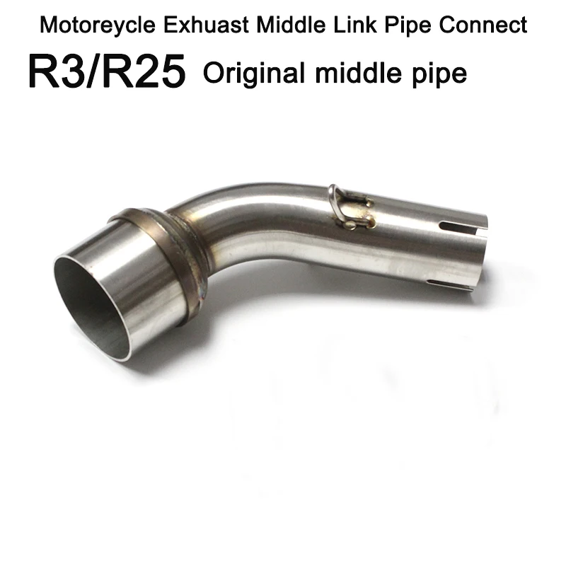 Tubo de Escape R3, silenciador de Escape para motocicleta, tubo de enlace de Escape, tubo medio Original para Yamaha R25 R3 MT03 MT25 2015-2020 R-25 R-3