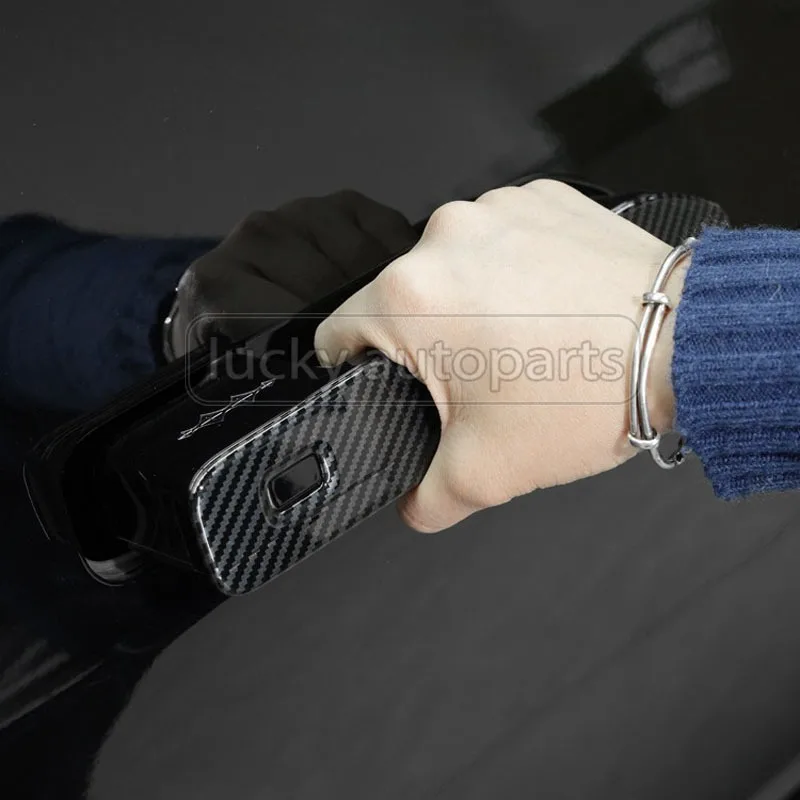 

For BYD Equation Leopard 8 Door Handle Protective Stickers Decorations Carbon Fiber for Denza B8 Auto Modification Accessories