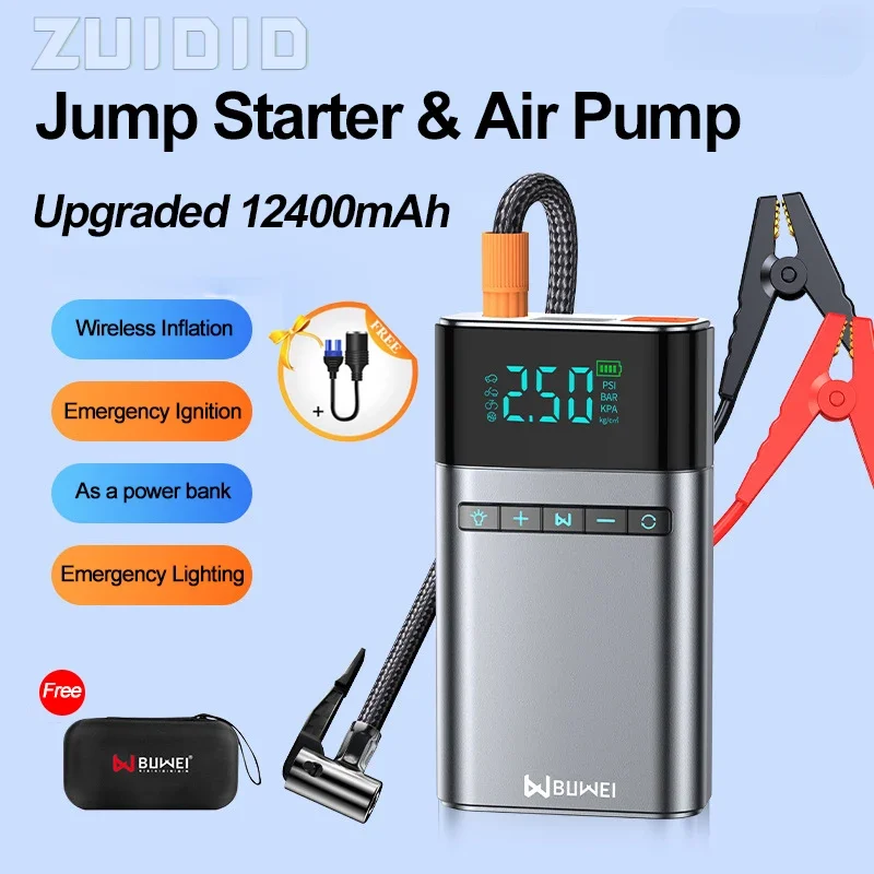 

Car Jump Starter Device Air Pump Portable Power Bank Air Compressor Automotive Tyre Inflator Cars Starters New Car Accessories