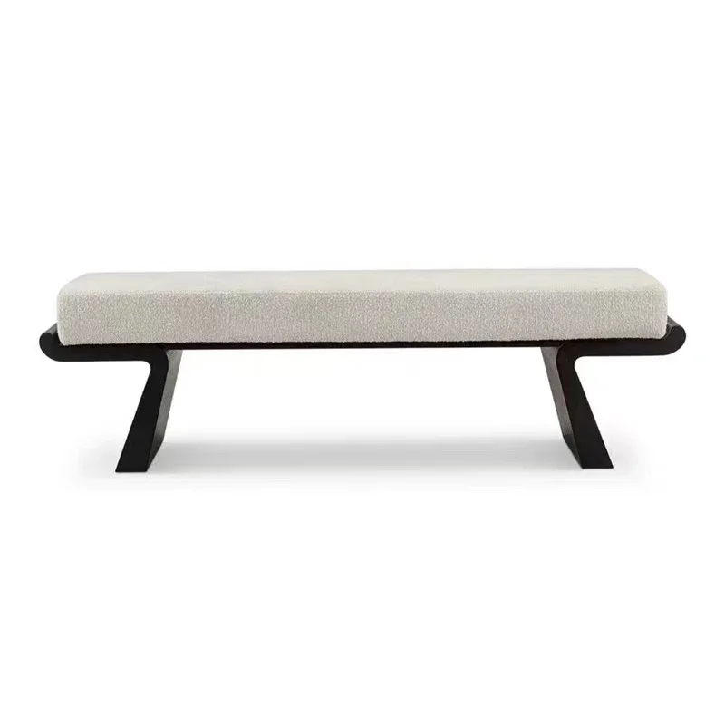 Sofa stool Bench Living room Fabric Solid wood dining room Dining stool Bedroom Bedroom Side stool Creative shoe