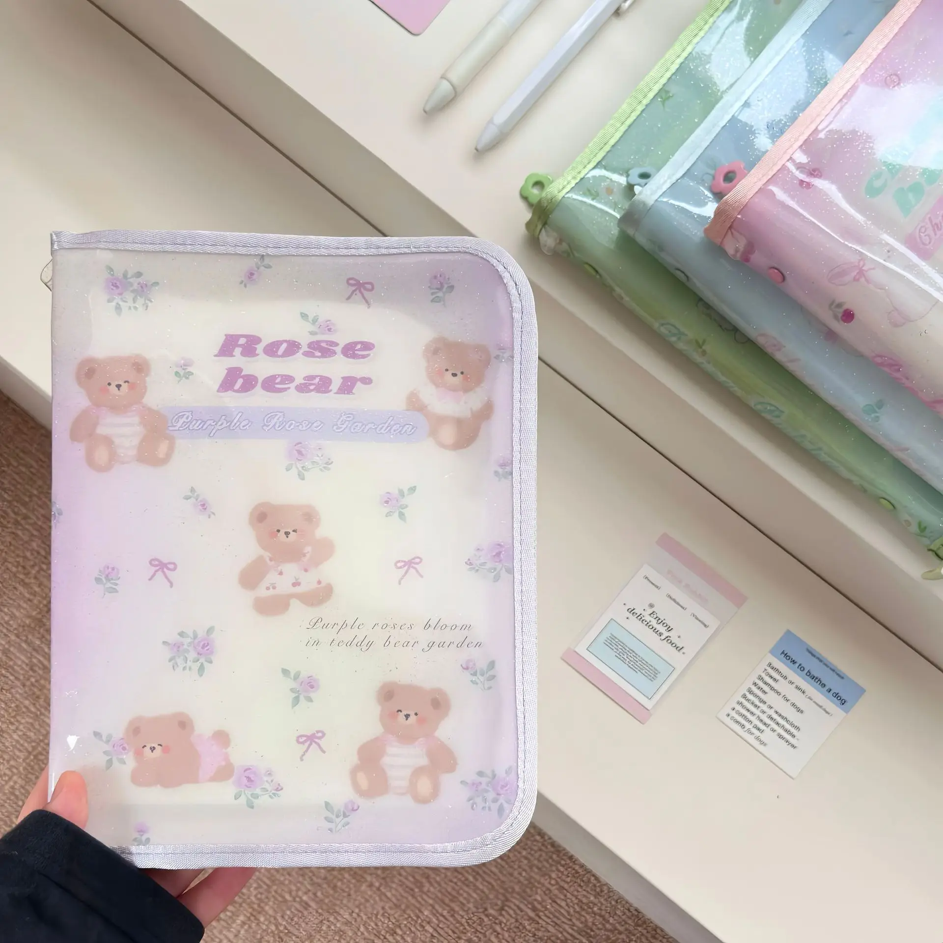 IFFVGX Kawaii A5 سستة الموثق حامل بطاقة الصور Kpop المعبود ألبوم الصور جمع كتاب القرطاسية المدرسية ألبوم الفقرة Fotos پوتوكاروداد باين أكثر #3