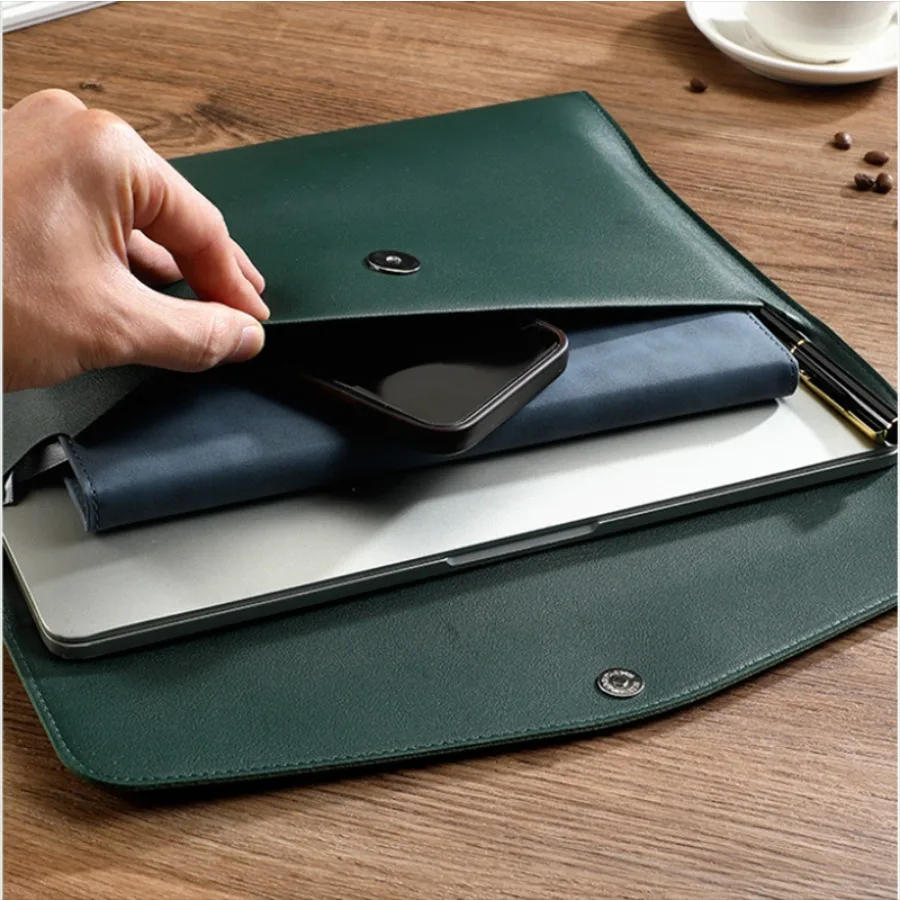 Borsa per documenti semplice A4 Pelle da lavoro, borsa per documenti impermeabile Valigetta per dati