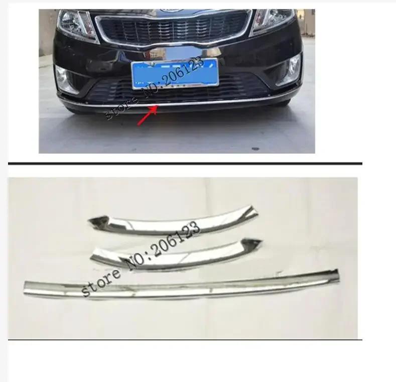 ABS Chrome Front Grille Around Trim Front bumper Around Trim Racing Grills Trim 2011-2014 for KIA Rio/K2