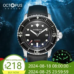 Octopus Kraken Diving Watch For Men Sapphire Glass Swiss SW200 Movement Automatic Mechanical Sports C3 Luminous 200m Waterproof