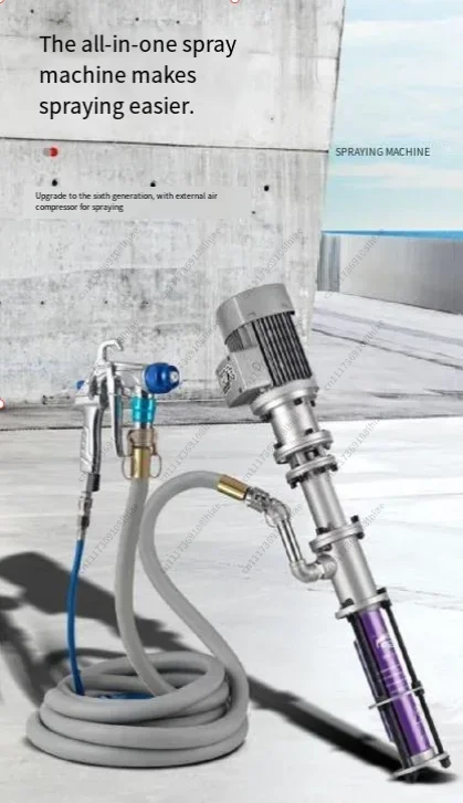 2.8/3.0KW Brushless Motor Portable Real Stone Paint Spray Machine Putty Fireproof Coating Mortar Exterior Wall Paint Sprayer
