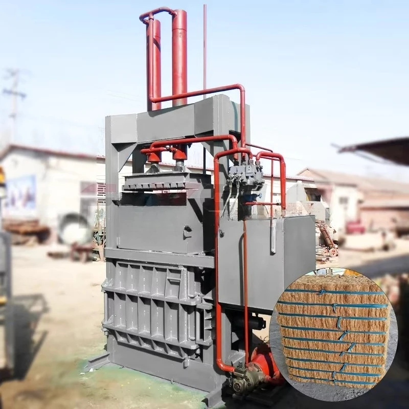Factory Direct Vertical Hydraulic Press Baler 40 Ton Custom for Cardboard Plastic Bottle Metal Can Straw Fiber Baling