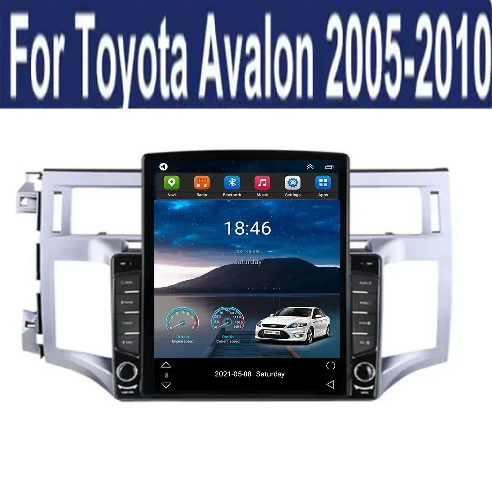 For Tesla Style 2Din Android 13 Car Radio For Toyota Avalon 2006-2010 Multimedia Video Player GPS Stereo Carplay DSP RDS Camera