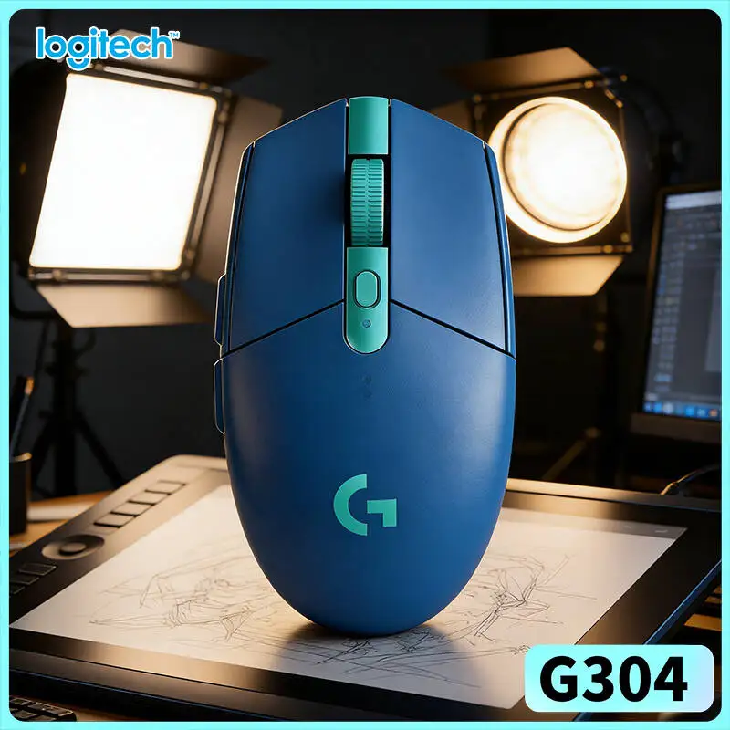 Logitech G304 LIGHTSPEED Wireless Gaming Mouse well‑balanced shape adapts well for both palm grip and claw grip playing styles