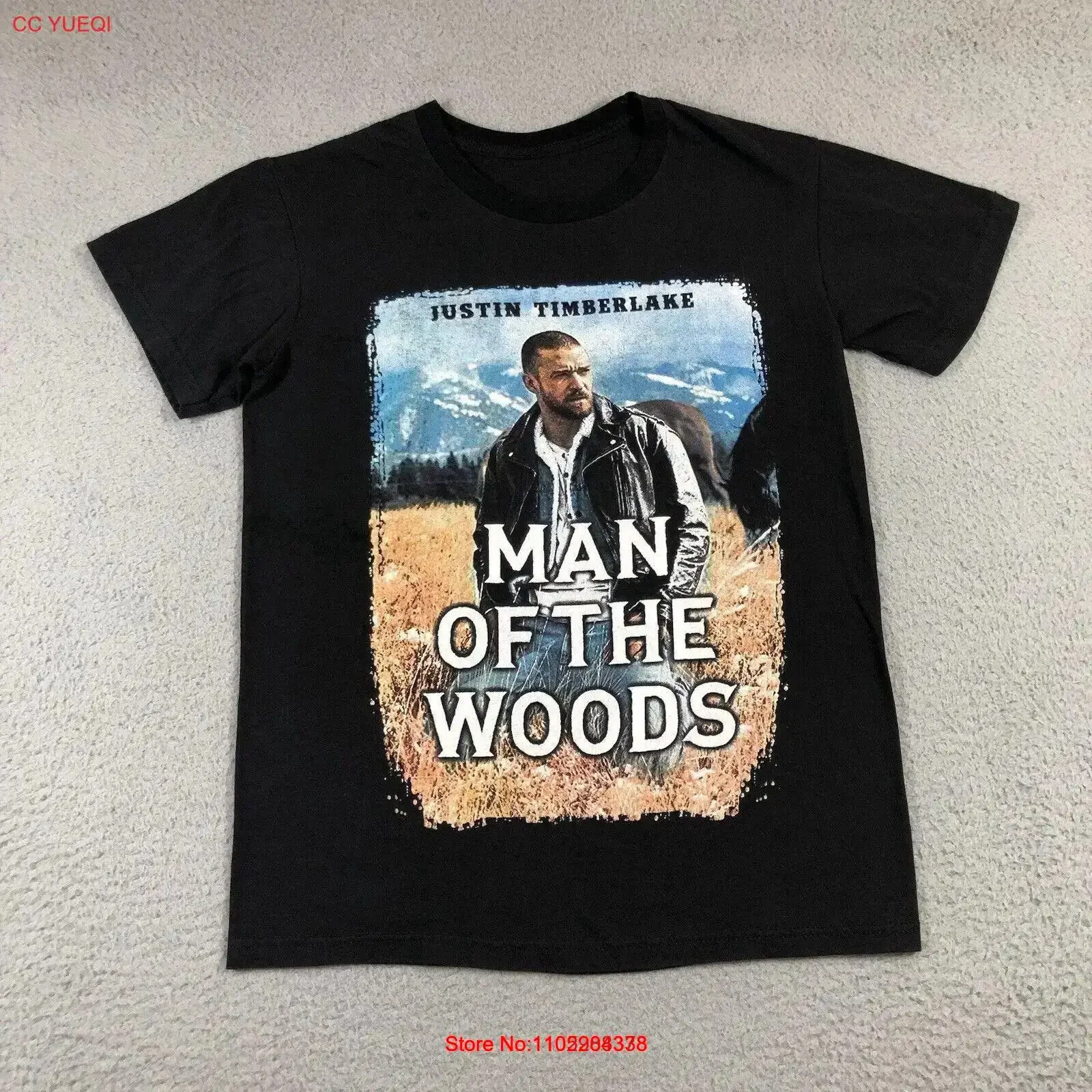 justin timberlake Tour T Shirt Adults M Black Print 2018 19 Man Of The vintage Washed Versatile Comfortable Slightly