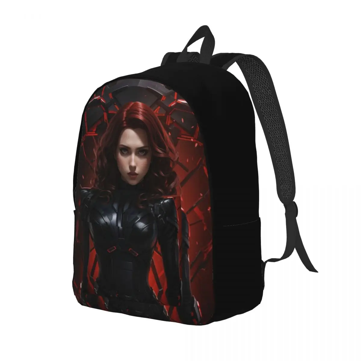 Custom 3D Printing Black Widow Canvas Backpack for Girls Boys College School Travel Bags Men Women Bookbag Fits 15 Inch Laptop