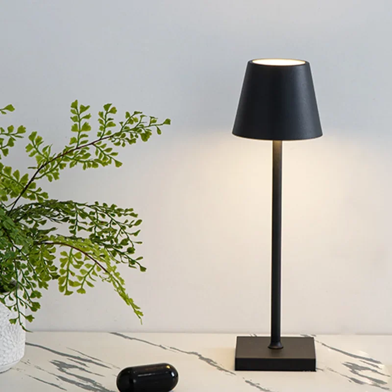 

Rechargeable LED Desk Lamp with Touch Control | 3-Color Dimmable Table Light for Bedroom, Living Room & Bar | USB-C Home Decor L
