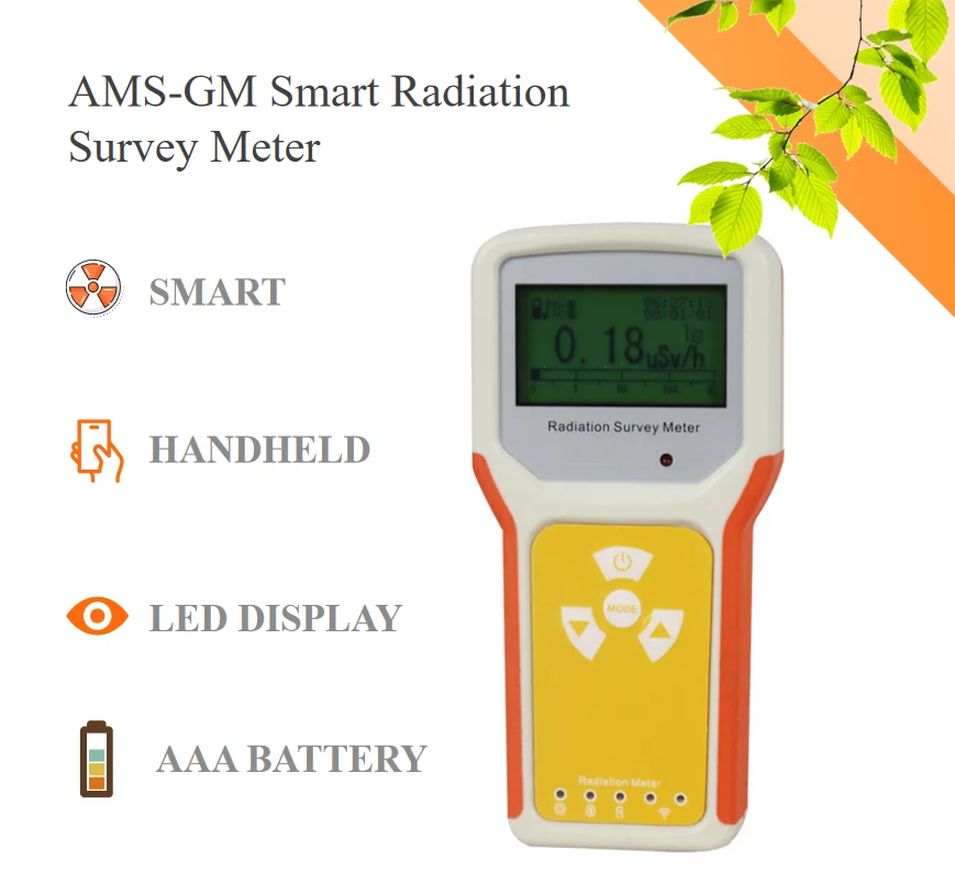 AMS-Smart Radiation Detector, Accurate Sensitive Radiation Detector Device Radiation Survey Meter Industrial