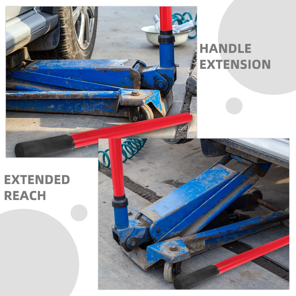 2Pcs Hydraulic Jack Handle Extension Rod Heavy Duty Steel Trailer Floor Jack Lever Pole Replacement Parts for Automotive Repair
