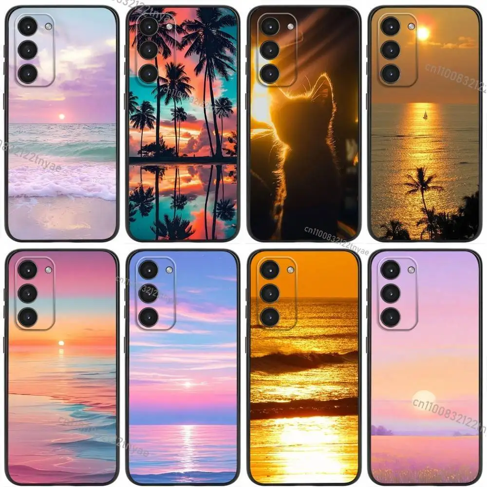 

Sunset Silicone Phone Case For Samsung Galaxy A20,21s,22,31,32,52,53,72,73,80,91 Soft Liquid Silicone Black Cover