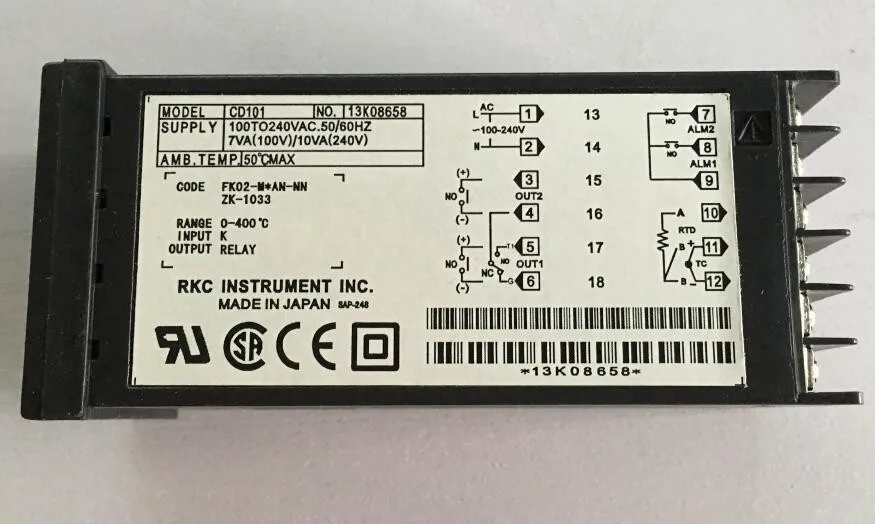 Imagem -02 - Controlador de Temperatura Lcd Pida Digital Duplo Cd101 Mais 1m. Termopar tipo k