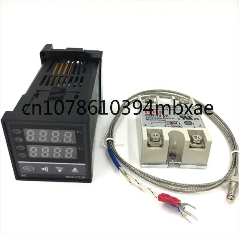 REX-C100 Digital PID Temperature Controller Thermostat SSR output + Max.40A SSR Relay + K Thermocouple Probe RKC