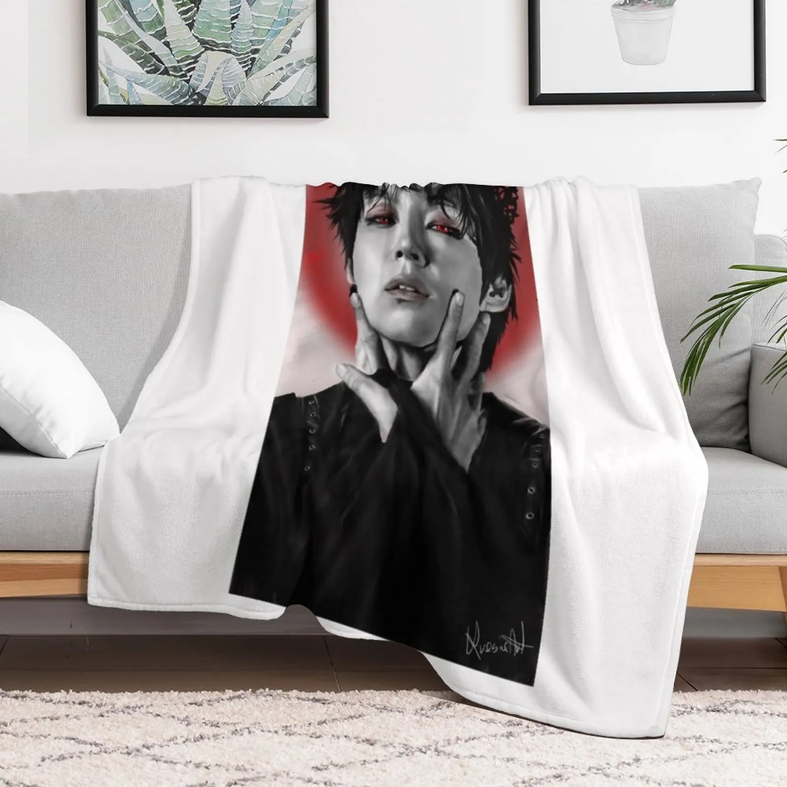 The rose Kim Woosung Sami fanart kpop Throw Blanket Luxury Brand Warm Baby Sofa Quilt Blankets