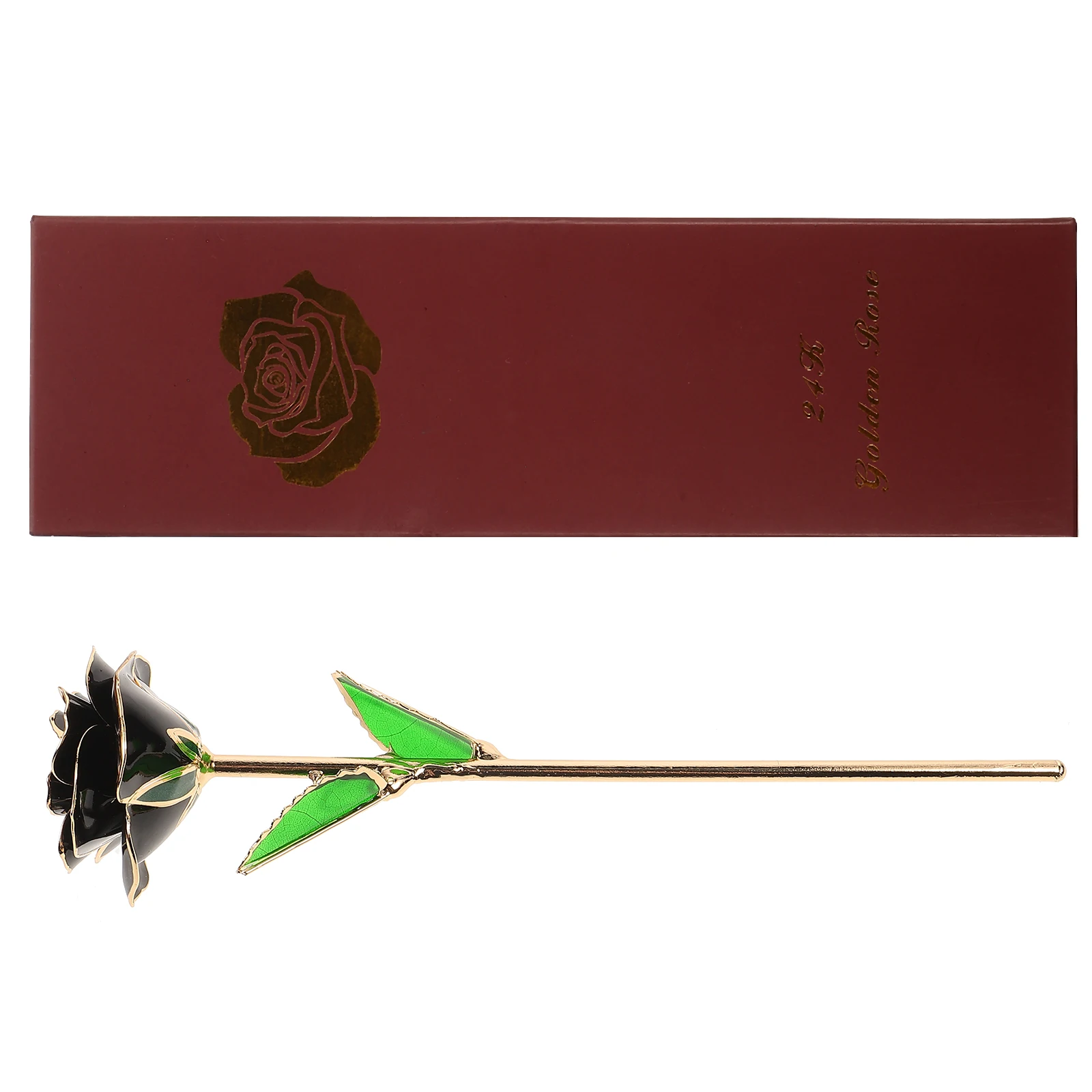 

Blooming 24K Gold Plated Rose Flower for Valentine Birthday Anniversary Gift Real with Souvenir Bag