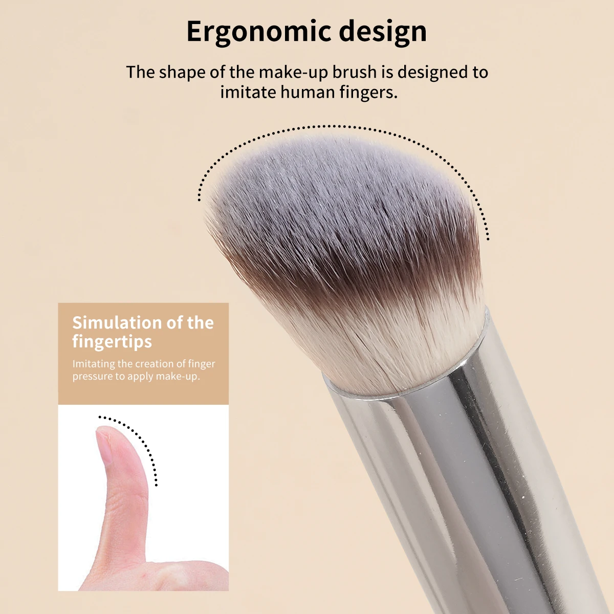 Maange-角度付きメイクブラシ,コンシーラー,小さなファンデーション,フェイスブレンド,柔らかい毛,精密ツール