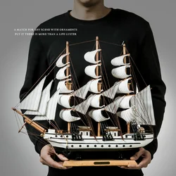 Sailor Miniature Wooden Pirate Sailing Captain Ship Model Marine Decoration Accessories Modern Arts Office Home Decor Souvenirs