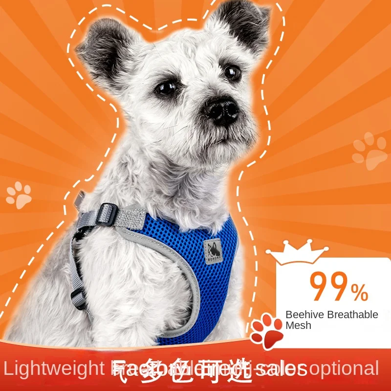 

Pet SummerxCooling Mesh Breathable Dog Harness Small and Medium Dogs In Stock Direct Sale