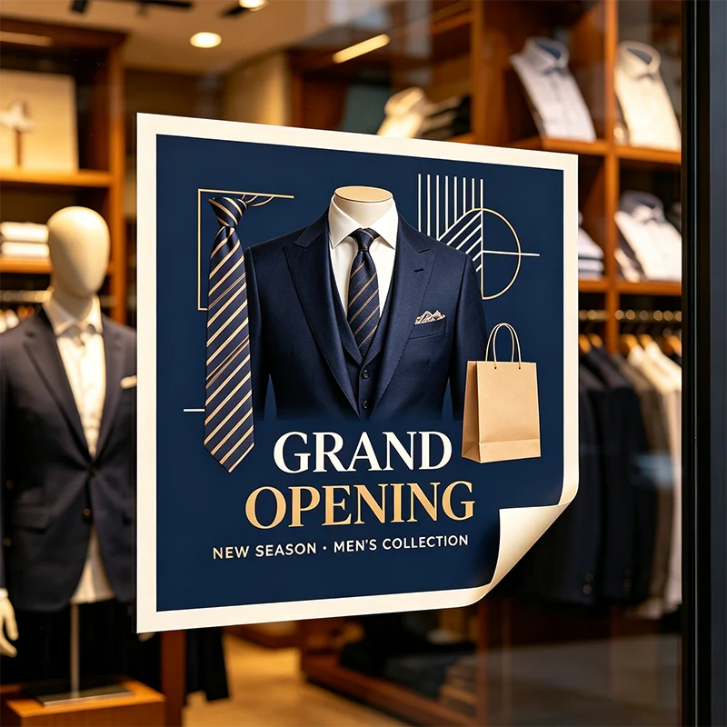Window & Glass Door Decals for Grand Opening Promotion Waterproof, easy to remove without residue Widely applicable for clothing