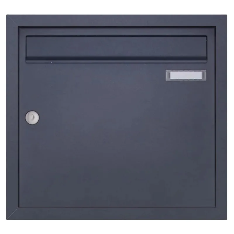 Stainless steel mailbox flush installation mailbox anthracite-gray built-in mailbox modern weatherproof rust-proof quality